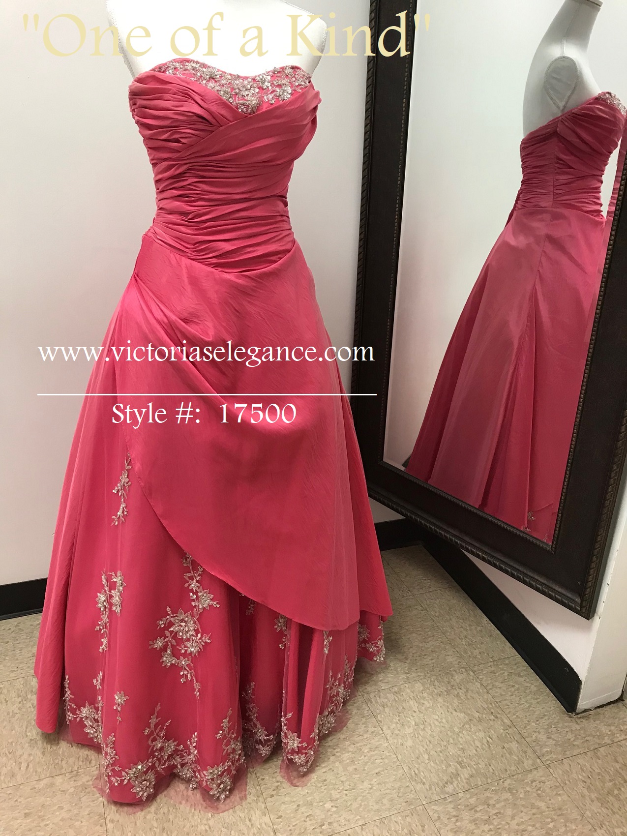 “One Of A Kind” Taffeta A-Line Rusched Bodice Ball Gown