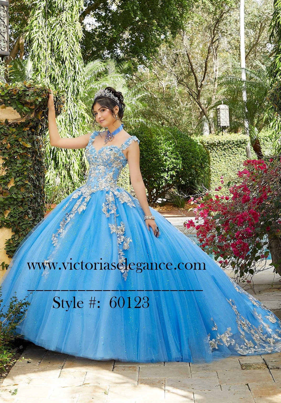 Morilee Floral Embroidered Ball Gown with 3D Flowers