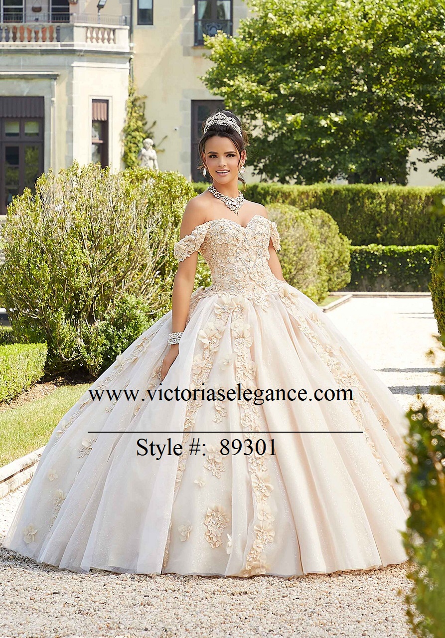 Morilee 3D Floral Embroidered Ball Gown