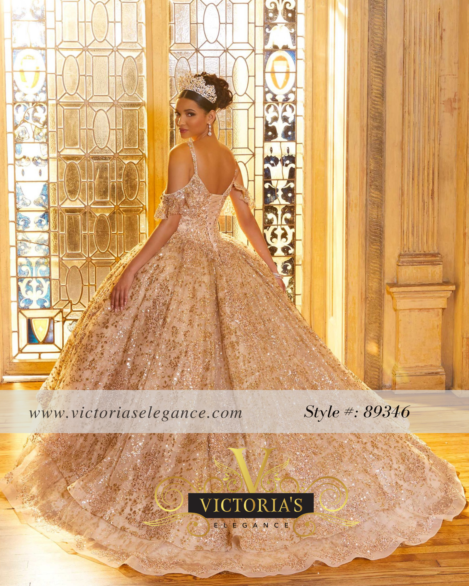Morilee Allover Patterned Sequined Quinceañera Dress - Victoria's Elegance  Quinceañera & Bridal