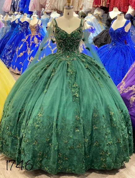 Butterfly Ornate Ballgown - Victoria's Elegance Quinceañera & Bridal