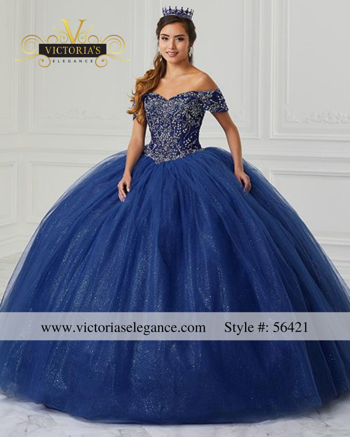 House of Wu Tulle Ball Gown with Short Sleeve