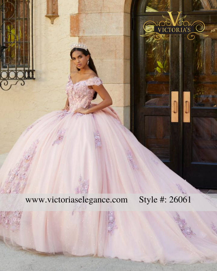 House of Wu Off The Shoulder Ball Gown with Detachable Bow