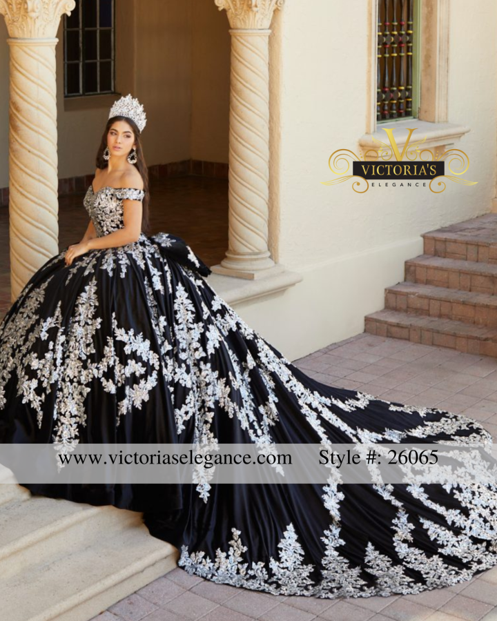 House of Wu Off The Shoulder Ball Gown with Royal Train