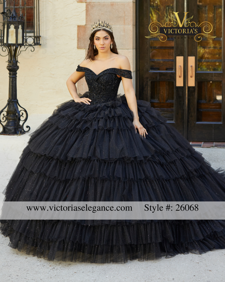 House of Wu Tiered Ruffled Ball Gown