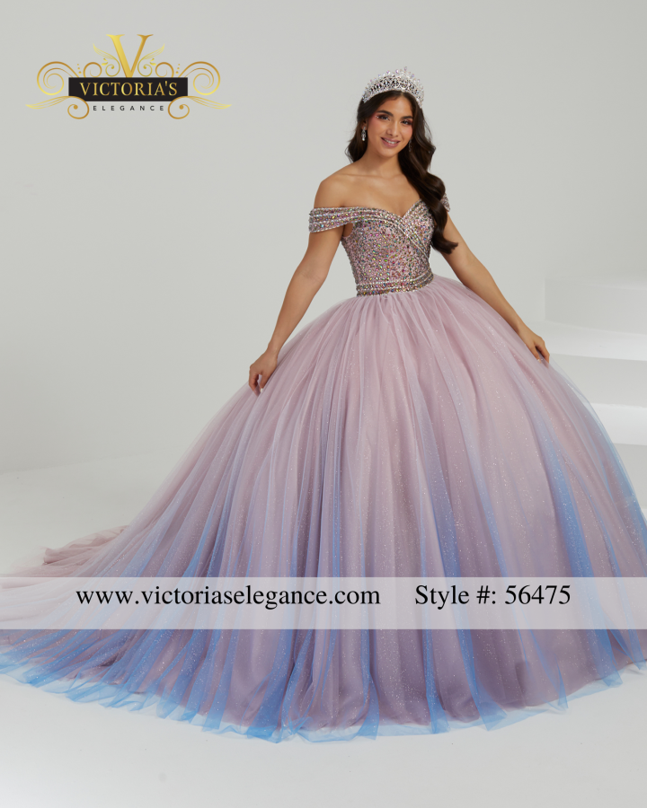 House of Wu Ombre Off The Shoulder Ball Gown